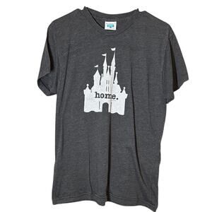 The Home T Castle Graphic Tee Gray Disney Inspired Fantasy Shirt Medium